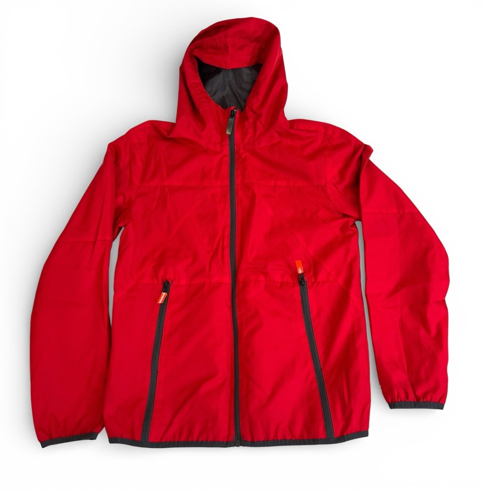 Champion Windbreaker Jacket Kids L (12-14) Red/ Gray Youth Zip